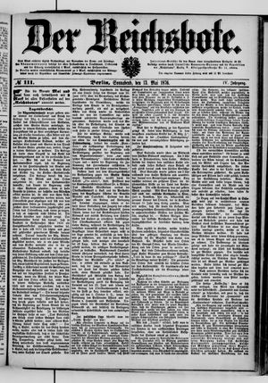 Der Reichsbote vom 13.05.1876