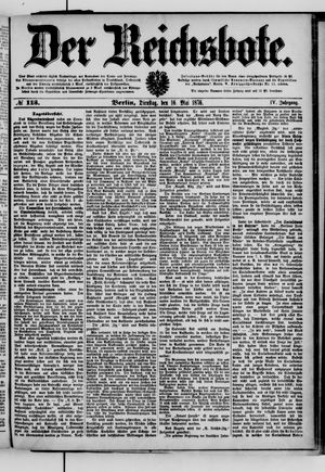 Der Reichsbote vom 16.05.1876