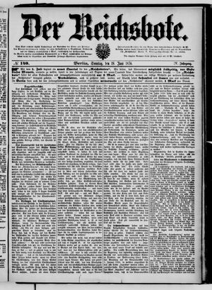 Der Reichsbote vom 18.06.1876