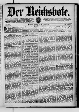 Der Reichsbote vom 23.06.1876