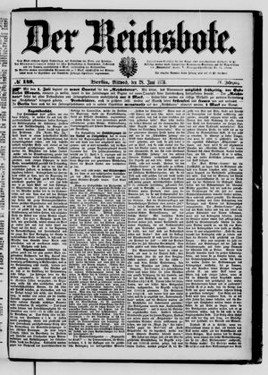 Der Reichsbote vom 28.06.1876