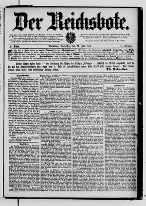 Der Reichsbote on Jun 29, 1876