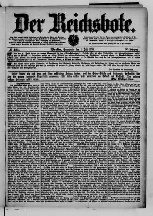 Der Reichsbote on Jul 1, 1876