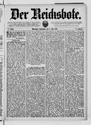 Der Reichsbote vom 06.07.1876