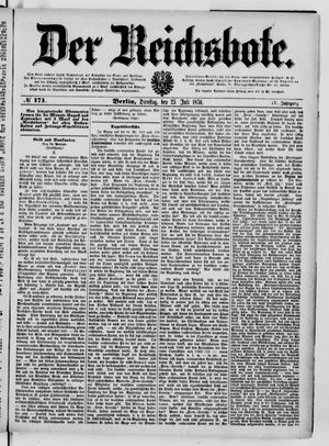 Der Reichsbote on Jul 25, 1876