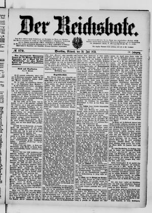 Der Reichsbote vom 26.07.1876