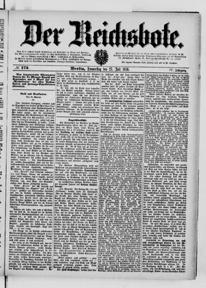 Der Reichsbote vom 27.07.1876