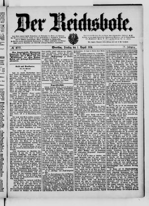 Der Reichsbote on Aug 1, 1876