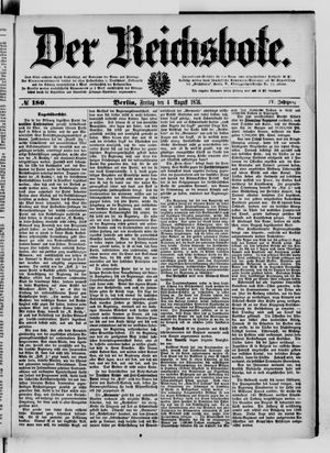 Der Reichsbote on Aug 4, 1876