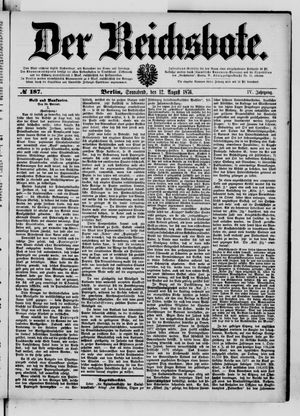 Der Reichsbote vom 12.08.1876