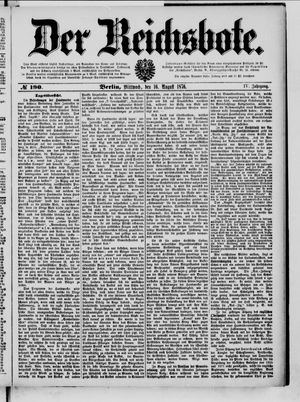 Der Reichsbote vom 16.08.1876