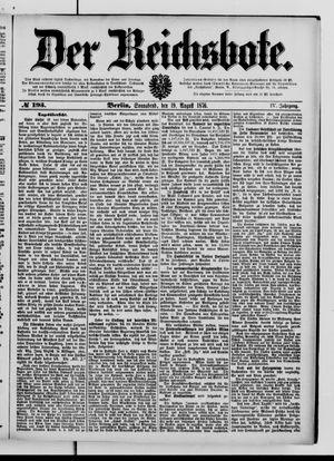 Der Reichsbote on Aug 19, 1876