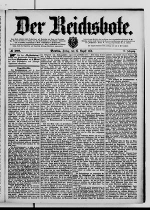 Der Reichsbote vom 25.08.1876
