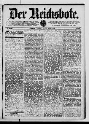 Der Reichsbote vom 27.08.1876