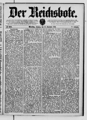 Der Reichsbote vom 10.09.1876