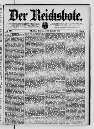 Der Reichsbote on Sep 13, 1876