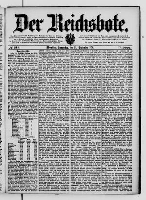Der Reichsbote on Sep 14, 1876