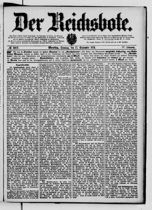Der Reichsbote on Sep 17, 1876