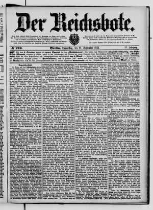 Der Reichsbote on Sep 21, 1876