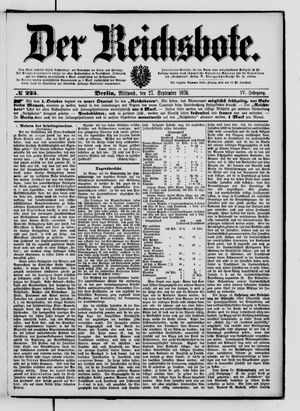 Der Reichsbote vom 27.09.1876