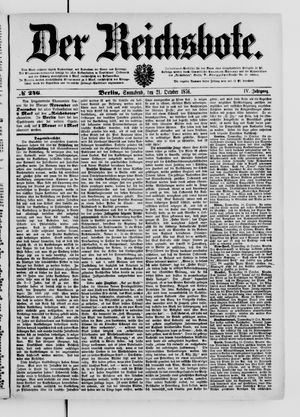 Der Reichsbote on Oct 21, 1876
