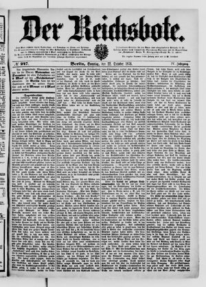 Der Reichsbote vom 22.10.1876