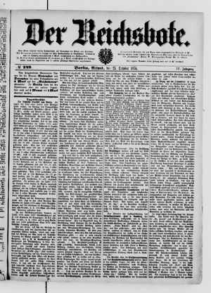 Der Reichsbote on Oct 25, 1876