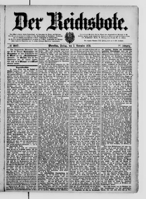 Der Reichsbote on Nov 3, 1876