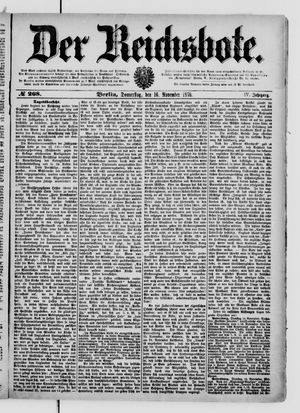 Der Reichsbote vom 16.11.1876