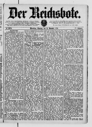 Der Reichsbote vom 19.11.1876