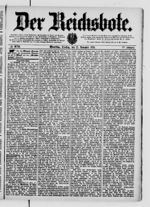 Der Reichsbote vom 21.11.1876