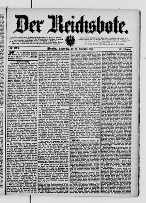 Der Reichsbote vom 23.11.1876