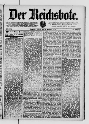 Der Reichsbote vom 24.11.1876