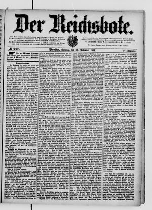 Der Reichsbote on Nov 26, 1876
