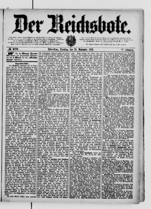 Der Reichsbote on Nov 28, 1876