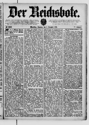 Der Reichsbote on Dec 3, 1876