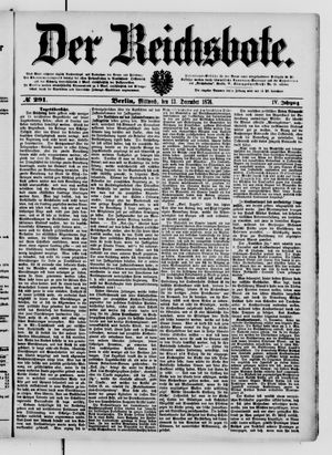 Der Reichsbote vom 13.12.1876