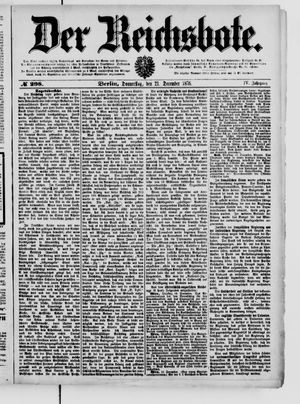 Der Reichsbote on Dec 21, 1876