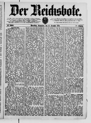 Der Reichsbote vom 23.12.1876