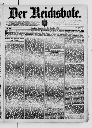 Der Reichsbote vom 24.12.1876