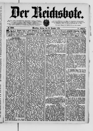 Der Reichsbote on Dec 29, 1876
