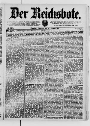 Der Reichsbote vom 30.12.1876