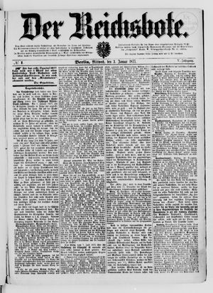 Der Reichsbote on Jan 3, 1877