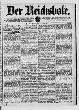 Der Reichsbote vom 09.01.1877