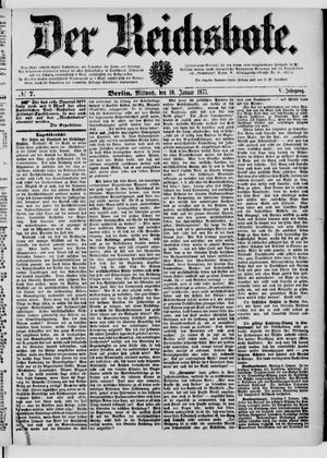 Der Reichsbote vom 10.01.1877