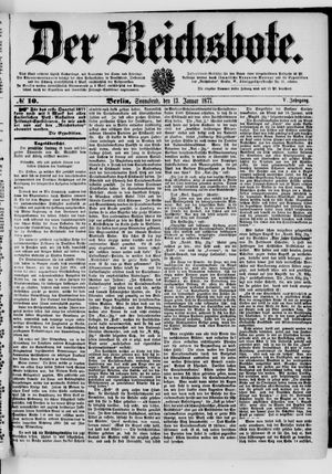 Der Reichsbote vom 13.01.1877