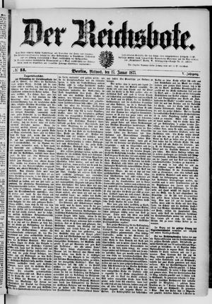 Der Reichsbote vom 17.01.1877