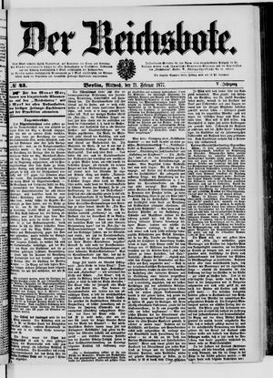 Der Reichsbote vom 21.02.1877