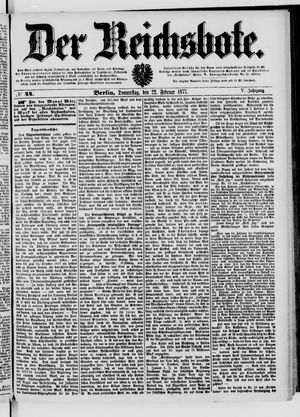 Der Reichsbote vom 22.02.1877