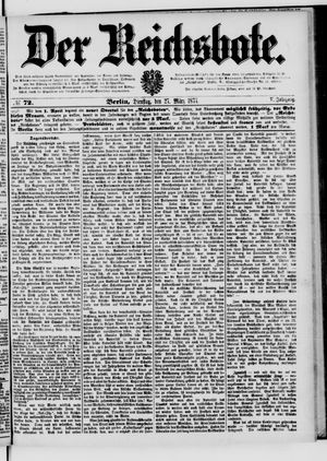 Der Reichsbote on Mar 27, 1877